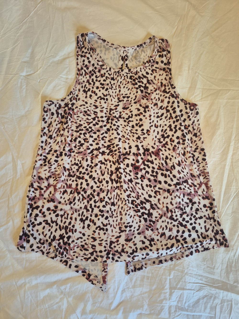 Sleeveless Pink Leopard Print Tank Top